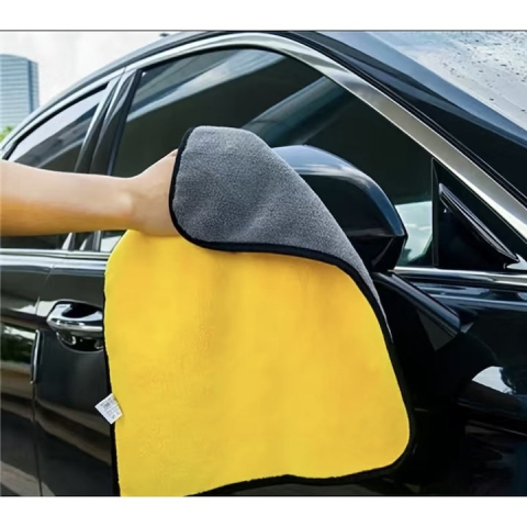 Laveta auto, microfibra, absorbtie ridicata, 60 x 30 cm, galben/gri [10]