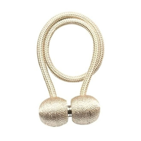 Magneti draperii - Magnet decorativ pentru perdele si draperii, tip snur, poliester, 44 cm, bej