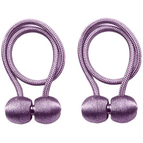 Magnet decorativ pentru perdele si draperii, tip snur, poliester, 44 cm, mov [5]