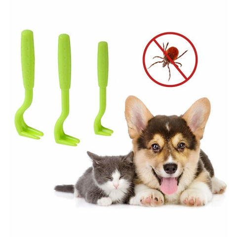 Set 3 dispozitive pentru indepartarea capuselor, din plastic, marimi diferite, verde [4]