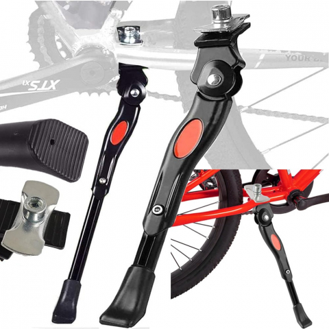 Cric pentru bicicleta, reglabil, 30-34 cm, aluminiu, antiderapant, negru [13]