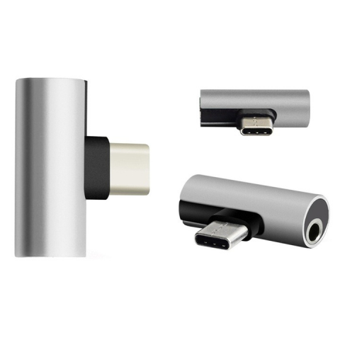 Adaptor audio USB Type-C la miniJack 3.5 mm, gri [1]