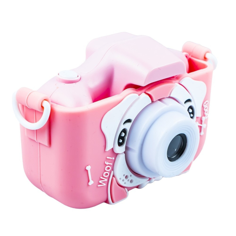 Aparat foto pentru copii, model catel, rezolutie 1080p, ecran 2 inch, incarcare USB, 600 mAh, roz [2]