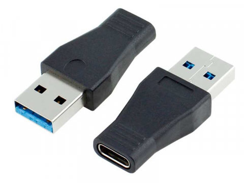 Adaptor USB tata la tip C mama, pentru telefon, laptop, negru [2]