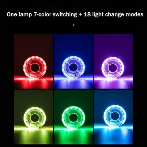 Lumini LED pentru spite bicicleta, rezistente la apa IP55, 300mAh, 7 culori [7]