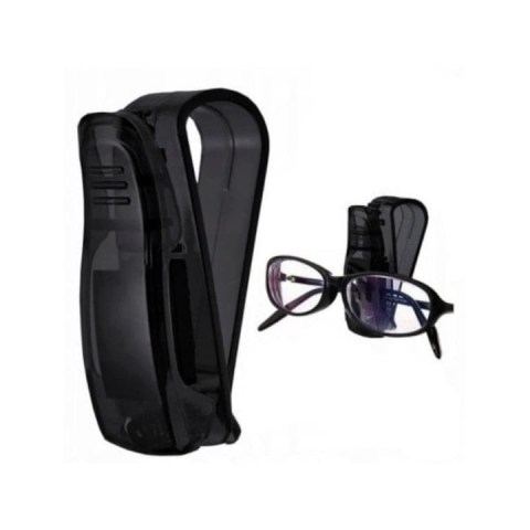 Suport auto pentru ochelari, montare pe parasolar, plastic, prindere cu clema, 2.9 x 7.5 x 2.5 cm, negru [8]