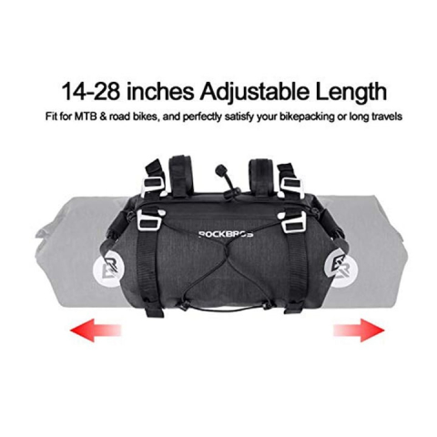Geanta de depozitare pentru bicicleta, 21l, sistem de montare rapida pe ghidon, 85 x 30 cm, negru [2]