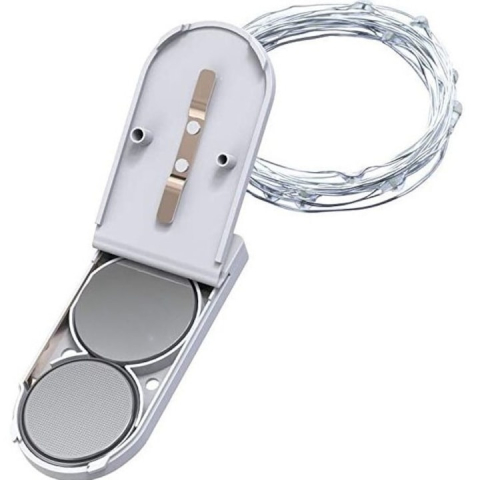 Instalatie de Craciun, 10 LED-uri, 1 m, baterii incluse, plastic/cupru, utilizare interior/exterior, iluminare pentru evenimente, rosu [5]