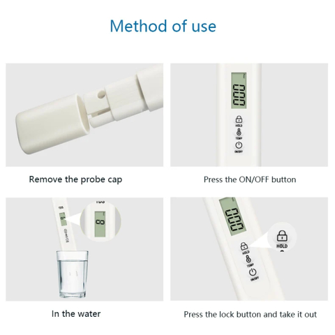 Tester pentru controlul puritatii apei, digital, TDS, plastic, alb [5]