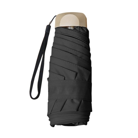 CASA & GRADINA - Umbrela, protectie UPF 50+, pliabila, diametru 88 cm, inaltime 58 cm, universala, compacta, constructie solida, husa inclusa, negru