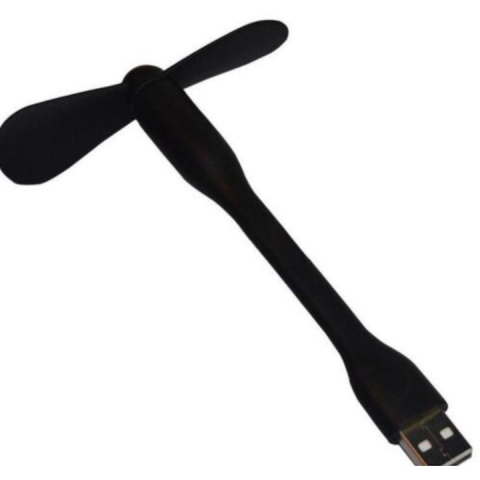 Mini ventilator din silicon, cu alimentare prin USB, portabil, brat flexibil, 14 x 8.5 cm, negru [3]