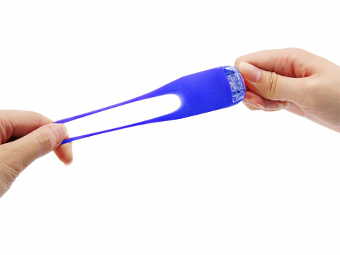 Set 2 lampi silicon pentru bicicleta, cu lumina alba, 3 moduri de luminare, impermeabile, albastru [3]