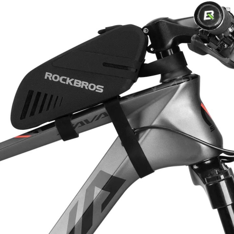 Geanta impermeabila pentru bicicleta, 0.6l, 17 x 5.5 x 8 cm, negru [4]
