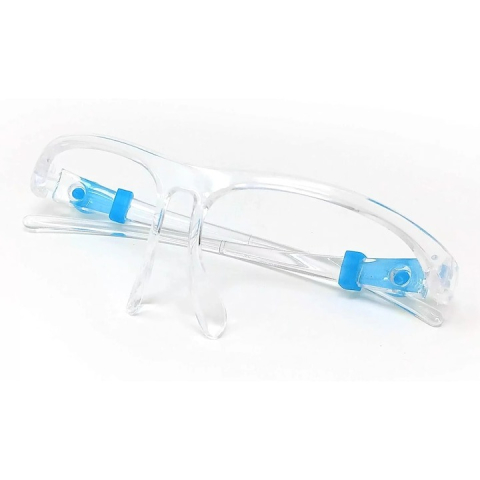 Viziera de protectie, cu rama de ochelari, transparenta, plastic, reutilizabila [11]