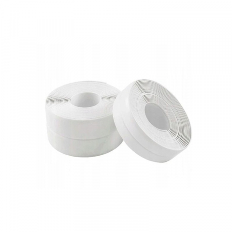 Banda adeziva pentru etansare, 3.2 m x 38 mm, impermeabila, antimucegai, pentru baie, bucatarie, alb [9]