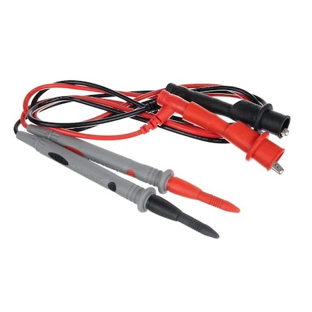 ELECTRONICE - Set 2 cabluri pentru multimetru digital de masura, lungime 90 cm, Negru/Rosu
