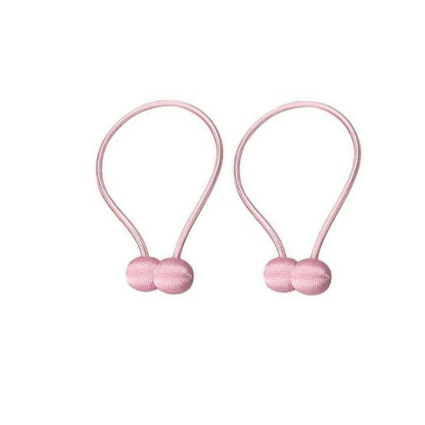 Magnet decorativ pentru perdele si draperii, tip snur, poliester, 44 cm, roz [4]