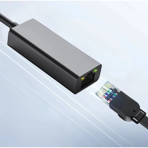 Adaptor USB–RJ45, Ethernet, 1000 Mbps, USB 3.0/2.0, Plug&Play, aluminiu, pentru tableta, PC, laptop, argintiu, 2.3 x 15.8 cm [1]