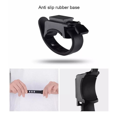 Lanterna bicicleta cu acumulator si sonerie, impermeabila IPX5, 250 lm, 1200 mAh, rosu [1]