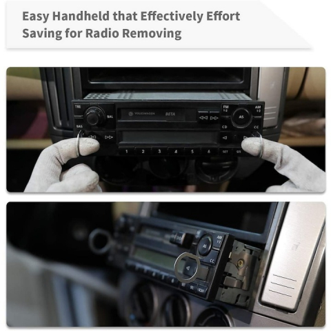Trusa demontare interior auto, 139 piese, radio, panou de bord, usi, clipsuri, husa de protectie inclusa, rosu [4]