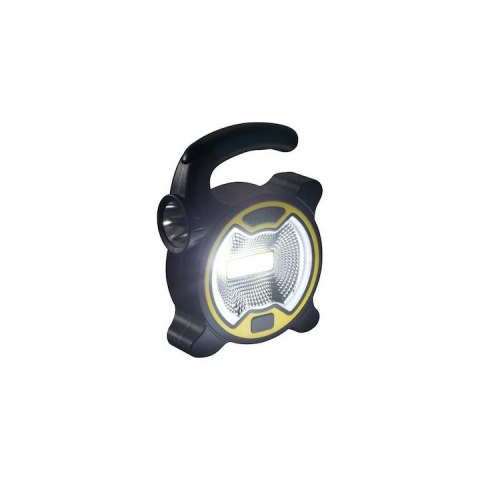 Lanterna camping, LED, lumina rece, 13 x 9.5 x 3 cm, forma ergonomica, 2 moduri de iluminare, negru/galben [3]