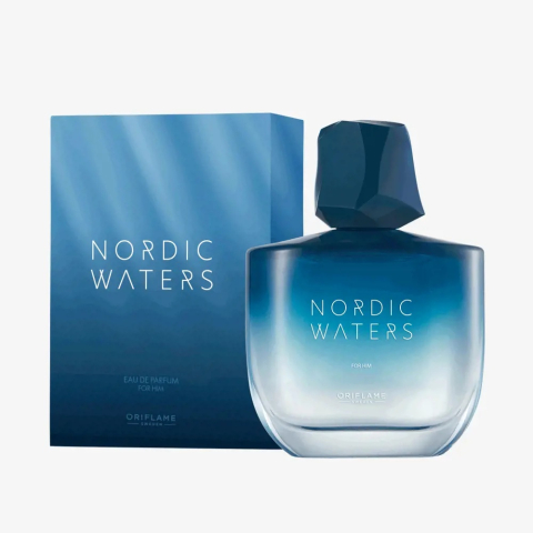 Parfumuri barbati - Apa de parfum barbati Oriflame Nordic Waters Infinite Blue 75 ml cu note acvatice profunde si baza lemnoasa calda, aroma intensa si revigoranta