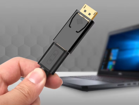 Adaptor DisplayPort tata la HDMI mama 4K Ultra HD, Plug & Play, compatibil PC, laptop, monitor, proiector, 4 cm, negru [7]