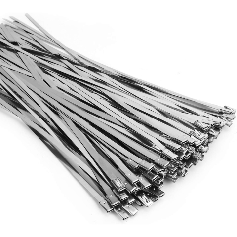 Set 100 coliere prindere, otel inoxidabil, pentru cabluri, tevi, reglabile, universale, 4.6 x 300 mm, argintiu [4]