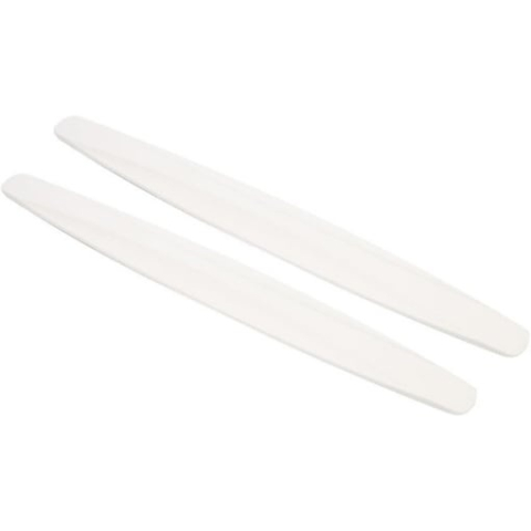 Set 2 benzi pentru protectie bara auto, cu adeziv, plastic si cauciuc, model universal, anti-zgarieturi, 40.5 x 5.2 x 6 mm, alb [4]