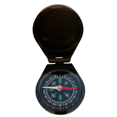 SPORT ȘI ACTIVITĂȚI - Busola cu capac, plastic, compacta, ideala pentru drumetii, camping, supravietuire, 6 x 4.8 x 1.5 cm, negru