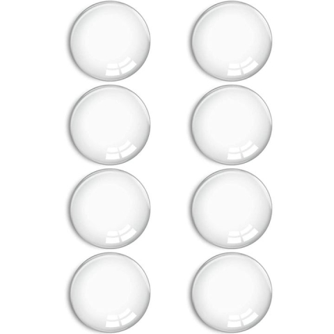 CASA & GRADINA - Set 8 opritoare pentru usa, mobila, diametru 4 cm, transparente, reutilizabile