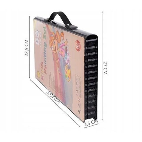 Set pictat si desen, 86 piese, gentuta depozitare tip valiza, 33.5 x 3.5 x 27 cm – complet, colorat si ideal pentru copii pasionati de arta [8]