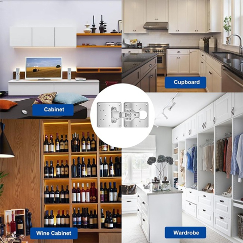 Set 4 placi pentru reparatii balamale, otel inoxidabil, suruburi incluse, 9 x 9 cm, argintiu [6]