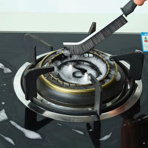 Perie pentru curatare spatii inguste, greu accesibile, maner ergonomic, diverse suprafete, plastic, 23 x 2 cm, negru [15]