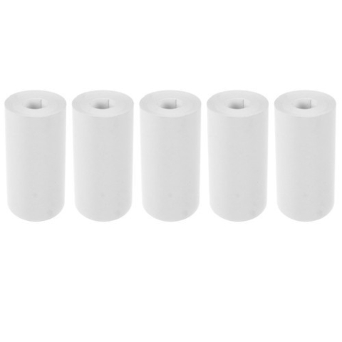 Diverse accesorii papetarie - Set 5 role hartie pentru mini imprimanta termica, portabila, printare rapida, pentru etichete, liste, 2.5 x 5.6 cm, alb