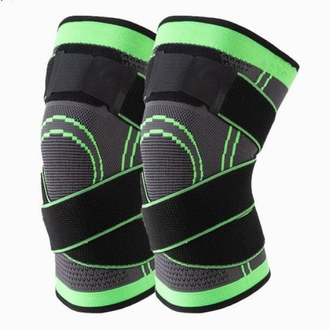 Set 2x Genunchiera elastica ajustabila cu bretele elastice, bandaj pentru genunchi [3]