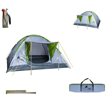 Cort turistic camping,impermeabil,2-4 persoane,200x200x110 cm - Multicolor [1]