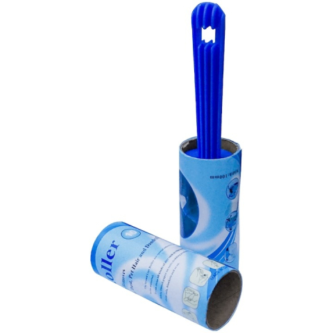 Set rola pentru curatat scame + 5 rezerve, 10 x 4.3 cm, alb/albastru [5]