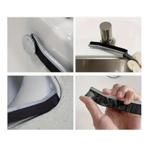 Perie pentru curatare spatii inguste, greu accesibile, maner ergonomic, diverse suprafete, plastic, 23 x 2 cm, negru [13]