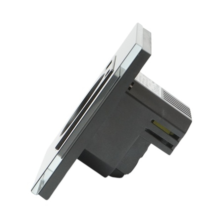 Priza simpla, tip Schuko, cu USB-A si USB-C, incarcare rapida 20 W, rama din sticla, 8.6 x 8.6 x 3.4 cm, negru [5]