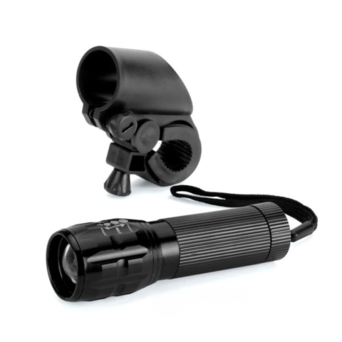 Far bicicleta LED, suport prindere, zoom, aluminiu, 3 moduri iluminare, 9.3 x 3 cm, negru [6]