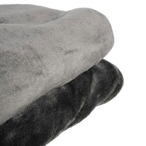 Patura moale, poliester, dimensiune 200 x 160 cm, gri [5]