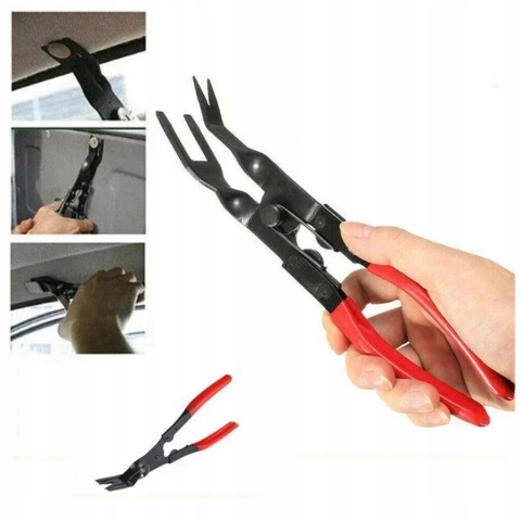 Cleste profesional pentru demontare clipsuri auto, pini si cleme tapiterie, extractor pentru ornamente si benzi decorative, otel calit, manere ergonomice [2]