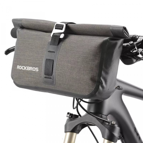Genti bicicleta - Geanta pentru bicicleta, impermeabila, montare pe ghidon, 30 x 31 x 6.5 cm, negru