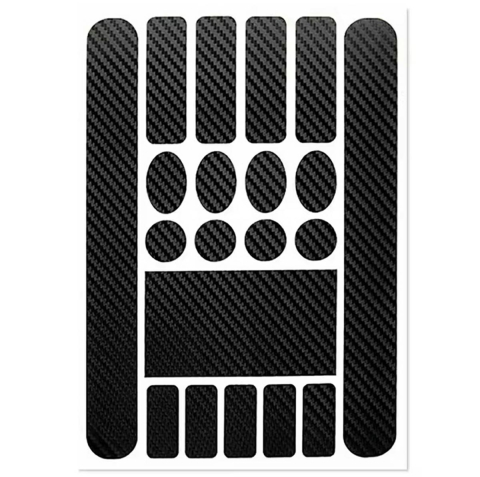 SPORT ȘI ACTIVITĂȚI - Set 20 autocolante pentru bicicleta, lipire pe cadru, protectie impotriva zgarieturilor, dimensiuni si forme diferite, negru