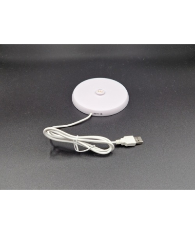 Lampa de masa LED RGB alba cu control tactil, baterie reincarcabila, 8 culori + 18 LED alb cald, IP44, incarcare USB, autonomie pana la 16 ore [1]