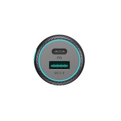Incarcator auto, 1 x USB, 1 x USB-C, 60W, incarcare rapida, negru [7]