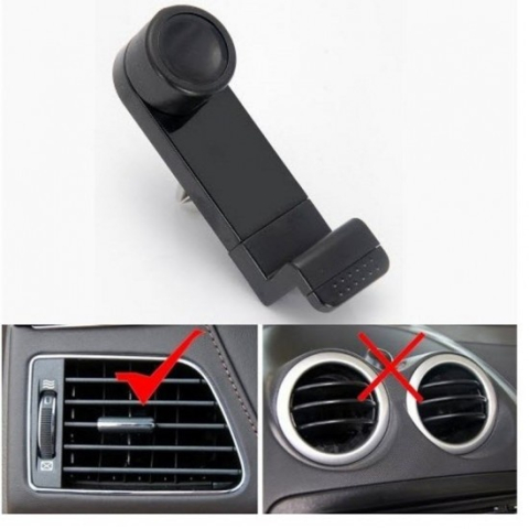 Suport auto universal, pentru telefon, prindere grila ventilatie, extensibil, compatibil telefoane pana la 6.5 inch, negru [11]