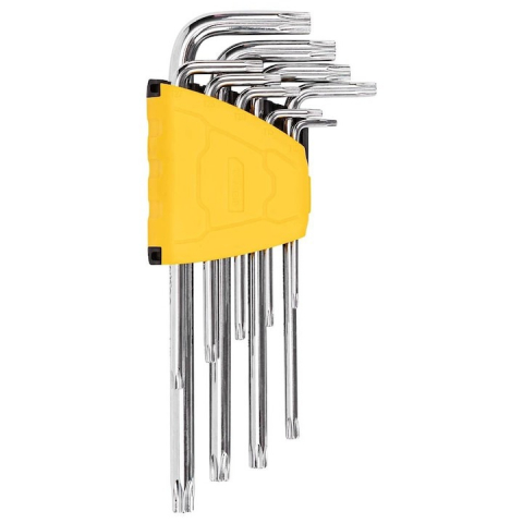 Chei si clesti - Set 9 chei torx, crom vanadiu, T10-T50, argintiu