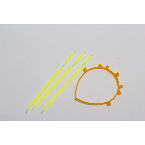 Cordeluta luminoasa, accesoriu fluorescent, model urechi, plastic flexibil, carnaval si festivaluri, galben [3]